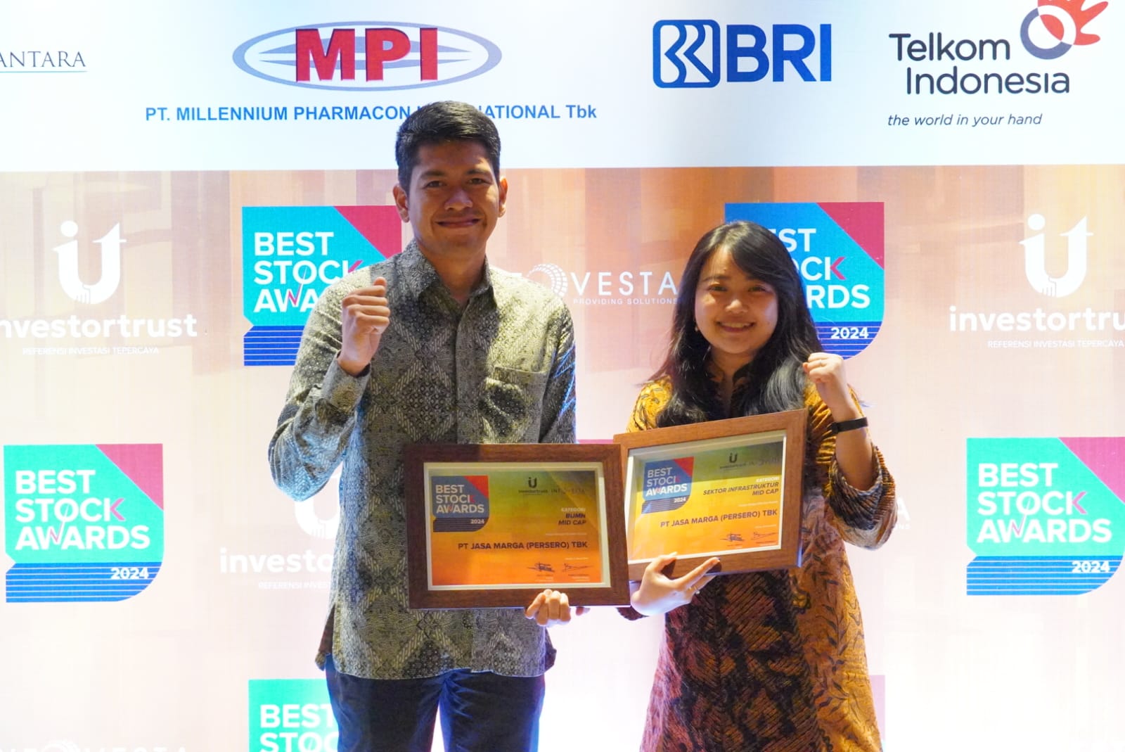 Jasa Marga Sukses Raih Dua Penghargaan Best Stock Awards 2024