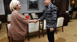 Menteri Koperasi dan UKM Teten Masduki saat menerima Audiensi Founder JAVARA Helianti Hilman diruang Kerja Menteri Koperasi dan UKM. Jakarta, Rabu(30/10/2019)./daelpos.com