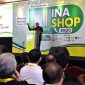 Menteri Koperasi dan UKM Teten Masduki bersama Ketua Himpunan Penyewa Pusat Pembelanjaan Indonesia (HIPPINDO) Budihardjo Iduansyah saat memberikan sambutan sekaligus membuka Musyawarah Nasional dan Pameran INA SHOP Expo 2019 di Jiexpo Kemayoran Jakarta, Kamis(31/10.2019)./daelpos.com