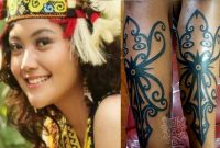 Kecantikan Gadis Dayak dan Motif Tato Dayak yang mendunia. (ilustrasi)