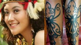 Kecantikan Gadis Dayak dan Motif Tato Dayak yang mendunia. (ilustrasi)