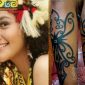 Kecantikan Gadis Dayak dan Motif Tato Dayak yang mendunia. (ilustrasi)