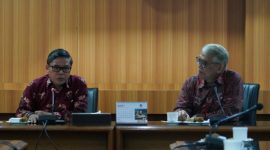 Wakil Menteri (Wamen) Lingkungan Hidup dan Kehutanan (LHK), Alue Dohong menerima Himpunan Gambut Indonesia (HGI) di Manggala Wanabakti, Istimewa