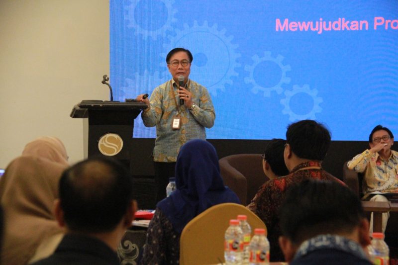 Asisten Deputi Standardisasi Jabatan dan Pengembangan Karier Kementerian PANRB Aba Subagja dalam Rapat Koordinasi Penetapan Instansi Teknis Jabatan Pelaksana, di Bogor / Foto Istimewa