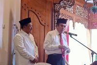 Menag Jenderal Purn. Fachrul Razi hadiri tasyakuran Wakil Menteri Agama Zainud Tauhid di kediaman Wamen, Jakarta, Minggu (10/11.2019) / Foto Istimewa