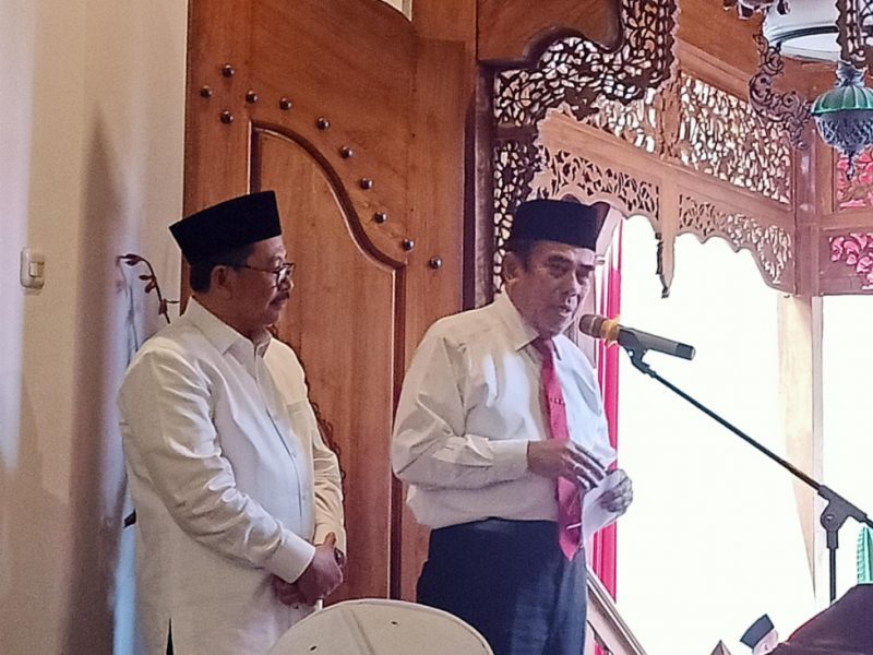 Menag Jenderal Purn. Fachrul Razi hadiri tasyakuran Wakil Menteri Agama Zainud Tauhid di kediaman Wamen, Jakarta, Minggu (10/11.2019) / Foto Istimewa