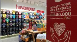Gerai Havaianas mengkampanyekan program 
