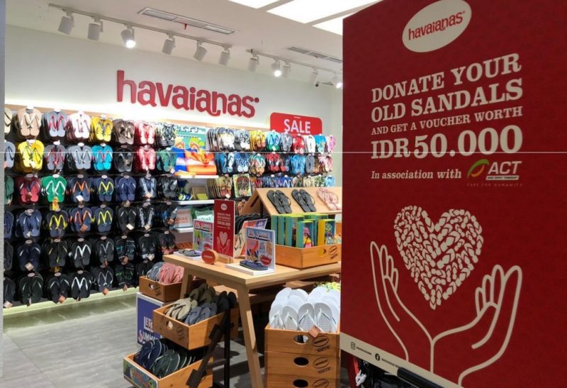 Gerai Havaianas mengkampanyekan program 