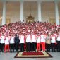 Presiden Joko Widodo meminta kontingen SEA Games Indonesia yang akan berlaga di SEA Games ke-30 tahun 2019 di Filipina bisa meraih peringkat dua besar. Keinginan Presiden itu disampaikan Presiden saat memberikan sambutan pada acara pelepasan kontingen Merah-Putih ke SEA Games Filipina tahun 2019 di Istana Presiden Bogor, Jawa Barat.(foto:putra/kemenpora.go.id)