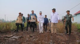 Wakil Ketua Komisi IV DPR RI Dedi Mulyadi, saat meninjau bekas kebakaran hutan dan lahan  di Kalimantan Tengah / Foto Istimewa