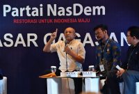 Menteri Koperasi dan UKM Teten Masduki menjadi pembicara pada talkshow 