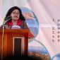 Mewakili Menteri Koperasi dan UKM Teten Masduki, Deputi Bidang Produksi dan Pemasaran Kementerian Koperasi dan UKM Victoria br. Simanungkalit, memberikan sambutan pada acara Sinergi Pengembangan Potensi Ekonomi di Kawasan Pariwisata Untuk Kesejahteraan Masyarakat di Labuan Bajo, Kab. Manggarai Barat, NTT (03/12/3019). Hadir dalam acara tersebut Bupati Manggarai Barat Agustinus Ch. Dula, Deputi Bidang Kelembagaan Kementerian Koperasi dan UKM Luhur Pradjarto, Kepala Dinas Koperasi Tenaga Kerja dan Transmigrasi Prov. NTT Cecilia Sona, Ketua Tim Penggerak PKK Kab. Manggarai Barat Wis Dula dan Ketua Dekranasda Prov. NTT Yuli Laiskodat.