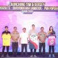 Menteri Pemuda dan Olahraga (Menpora) Zainudin Amali bersama Staf Khusus Pengembangan dan Prestasi Olahraga Mahfudin Nigara menghadiri launching tim dan jersey klub olahraga binaan Polri. Ketiga klub tersebut yakni, Bhayangkara FC, Bhayangkara Samator, dan PGN Popsivo Polwan 2020.