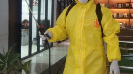 PT Pertamina Geothermal Energy (PGE) lakukan penyemprotan disinfektan / Foto Istimewa