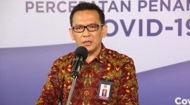 Sekretaris Utama Badan Intelijen Negara (BIN) Komjen Pol. Bambang Sunarwibowo di Media Center Gugus Tugas Nasional, Jakarta