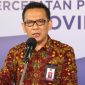 Sekretaris Utama Badan Intelijen Negara (BIN) Komjen Pol. Bambang Sunarwibowo di Media Center Gugus Tugas Nasional, Jakarta