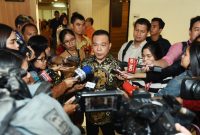 Wakil Ketua DPR RI Sufmi Dasco Ahmad saat ditemui awak media di Gedung Nusantara III, Senayan, Jakarta. 