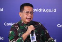 Wakil Koordinator Subbidang Pengamanan dan Penegakan Hukum Gugus Tugas Nasional Laksma TNI Ribut Eko (KOMBEN BNPB/Dume Sinaga)