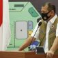 Ketua Gugus Tugas Percepatan Penanganan COVID-19, Doni Monardo memberi keterangan dalam Rapat Koordinasi Penanganan COVID-19 di Balai Prajurit Manunggal, Makassar, Sulawesi Selatan