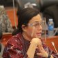 Sri Mulyani Indrawati, dalam temu virtual bersama Menteri Komunikasi dan Informatika (Menkominfo) Johnny G. Plate, Ketua Dewan Pers Mohammad Nuh dan sejumlah perwakilan asosiasi media massa nasional di Jakarta, Jumat, 24 Juli 2020.