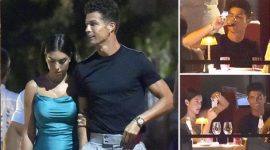 Cristiano Ronaldo dan Georgina Rodriguez menikmati kencan makan malam bersama teman-teman di Italia