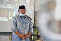 Anggota Komisi VIII DPR RI Ali Taher saat menyampaikan sambutan dalam Forum Silaturahmi dan Komunikasi DPR RI dengan Koordinatoriat Wartawan Parlemen, di Kawasan Alam Sutera, Serpong, Tangerang Selatan, Banten, Jumat (16/10/2020). Foto / Ist