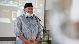 Anggota Komisi VIII DPR RI Ali Taher saat menyampaikan sambutan dalam Forum Silaturahmi dan Komunikasi DPR RI dengan Koordinatoriat Wartawan Parlemen, di Kawasan Alam Sutera, Serpong, Tangerang Selatan, Banten, Jumat (16/10/2020). Foto / Ist