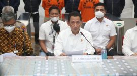 Kabareskrim Polri Komjen Listyo Sigit Prabowo dalam konferensi pers di Bareskrim Polri, Rabu (16/12/2020) / Ist