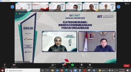 PT Pertamina (Persero) berhasil meraih penghargaan AKHLAK Award 2021 pada kategori BUMN : Indeks Keseimbangan Fokus Organisasi yang diselenggarakan oleh ACT Consulting secara virtual, Kamis (15/07). (Foto: Dok. Pertamina)
