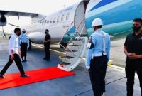 Dari Pangkalan TNI AU Halim Perdanakusuma, Jakarta, Presiden Joko Widodo bertolak menuju Kabupaten Cilacap untuk melakukan kunjungan kerja pada Kamis, 23 September 2021./ Foto Ist