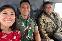 Ketum Golkar Airlangga Hartarto Ucapkan Selamat ke Jenderal Andika Perkasa Terpilih Panglima TNI / Foto Ist