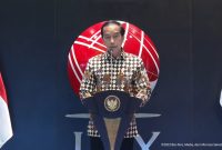 Presiden Jokowi membuka Perdagangan BEI Tahun 2022, di Gedung BEI, Jakarta, Senin (03/01/2022) pagi / Foto Ist