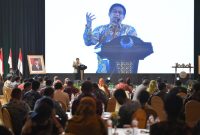 Menteri Desa, Pembangunan Daerah Tertinggal dan Transmigrasi Abdul Halim Iskandar didampingi Sekjen Kemendes PDTT Taufik Madjid dan Pejabat Eselon 1 Kemendes PDTT membuka Rapat Koordinasi Teknis Penguatan BUMDesa dan Percepatan Pembentukan BUMDesa Bersama Pengelola DBM eks PNPM-MPd Tahun 2022.Jakarta, Kamis (17/03/22.)
