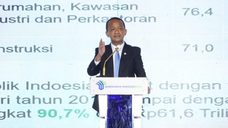 Menteri Investasi/ Kepala Badan Koordinasi Penanaman Modal (BKPM) Bahlil Lahadalia ( foto Istimewa )