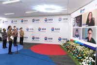 Presiden Joklowi saat berdialog dengan empat talenta digital Indonesia secara virtual, Sea Labs Indonesia, Gedung Pacific Century Place, SCBD, Jakarta ( Foto Istimewa )