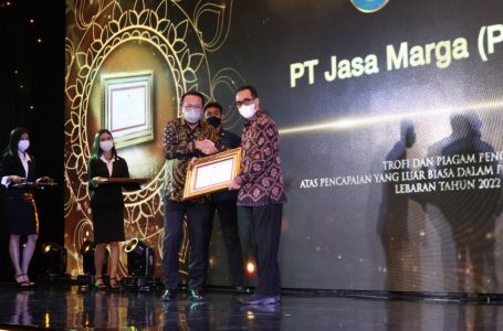 Jasa Marga Raih Penghargaan Penyelenggaraan Angkutan Lebaran Tahun 2022 Kementerian Perhubungan Atas Pencapaian Yang Kolaboratif