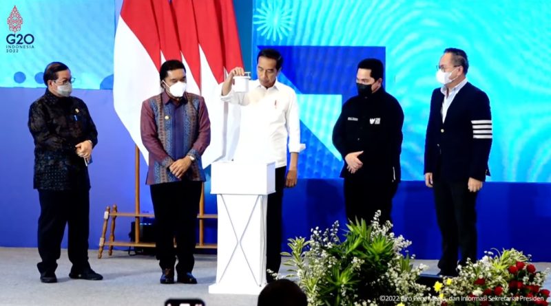 Presiden Jokowi saat membuka BUMN Startup Day Tahun 2022, di ICE BSD City, Tangerang, Banten, Senin (26/09/2022). (Sumber: Tangkapan layar)
