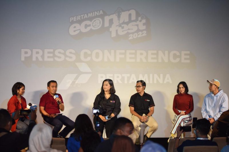 Corporate Secretary Pertamina Brahmantya S. Poerwadi menjadi narasumber saat acara “Press Conference Pertamina Eco Run Fest 2022” yang diselenggarakan di Plaza Indonesia, Jakarta pada Kamis (27/10/2022).