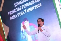 CIANJUR – Menteri Desa, Pembangunan Daerah Tertinggal, dan Transmigrasi Abdul Halim Iskandar menghadiri Sosialisasi Peraturan Menteri Desa Nomor 8 Tahun 2022 Tentang Prioritas Penggunaan Dana Desa Tahun 2023 Le Eminence Puncak Hotel Conventiom & Resort, pada Rabu 9/11/22.

Foto : Angga/KemendesPDTT.