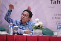 CIANJUR – Menteri Desa, Pembangunan Daerah Tertinggal, dan Transmigrasi Abdul Halim Iskandar  membuka Rapat Koordinasi dan Konsolidasi Pelaksanaan Kegiatan Kerja Setjen Kemendes PDTT, Rabu (9/11/2022)
Foto : Angga/Kemendes PDTT