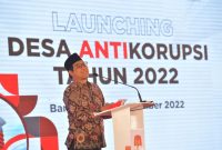Menteri Desa, Pembangunan Daerah Tertinggal, dan Transmigrasi Abdul Halim Iskandar menghadiri Lauching Desa Antikorupsi di Desa Banyubiru, Ambarawa, Jawa Tengah, Selasa (29/11/2022). 
Foto: Wening/Kemendes PDTT