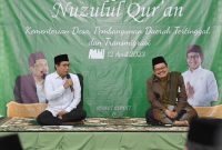 Menteri Desa, Pembangunan Daerah Tertinggal, dan Transmigrasi Abdul Halim Iskandar didampingi Istri Lilik Umi Nasriyah Sekjen Kemendes PDTT Taufik Madjid, Pejabat Tinggi Madya dan Pratama dan Ibu Dharma Wanita Persatuan Kemendes PDTT menghadiri Peringatan Nuruzul Qur’an di Mesjid Al-Muhajirin Kemendes
Jakarta,Rabu (12/4/2023) Foto : Mugi / Kemendes PDTT