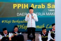 Wakil Ketua PPIH Arab Saudi 1444 H Nasrullah Jasam mengungkapkan empat layanan baru di Arafah dan Mina./ foto ist