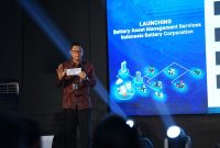 Direktur Utama PLN, Darmawan Prasodjo menyampaikan paparan terkait dukungan PLN mewujudkan ekosistem kendaraan listrik