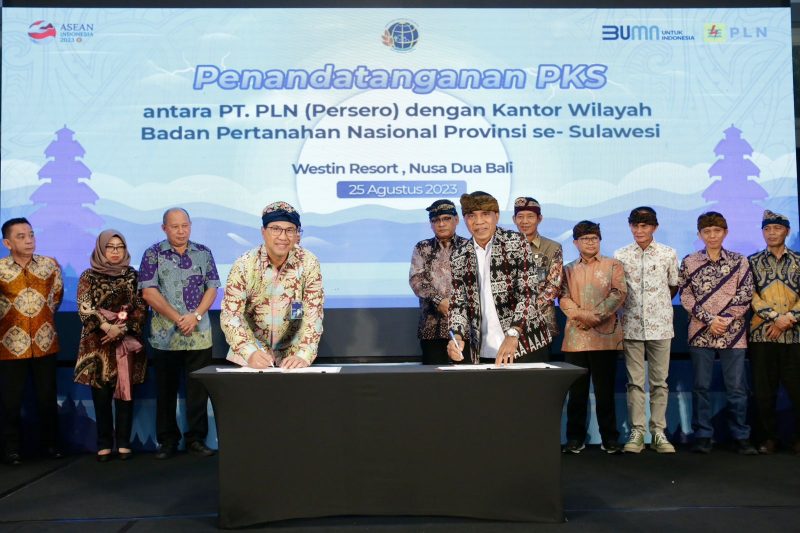 PLN Se-Sulawesi Teken Kerja Sama dengan ATR/BPN, Kebut 100 Persen Sertifikasi Aset Kelistrikan