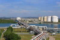 Kilang Liquified Natural Gas (LNG) di Bontang, Kalimantan Timur milik PT Badak LNG.