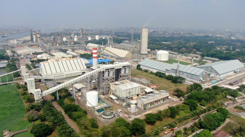 Ilustrasi pabrik green hidrogen dan  green ammonia.