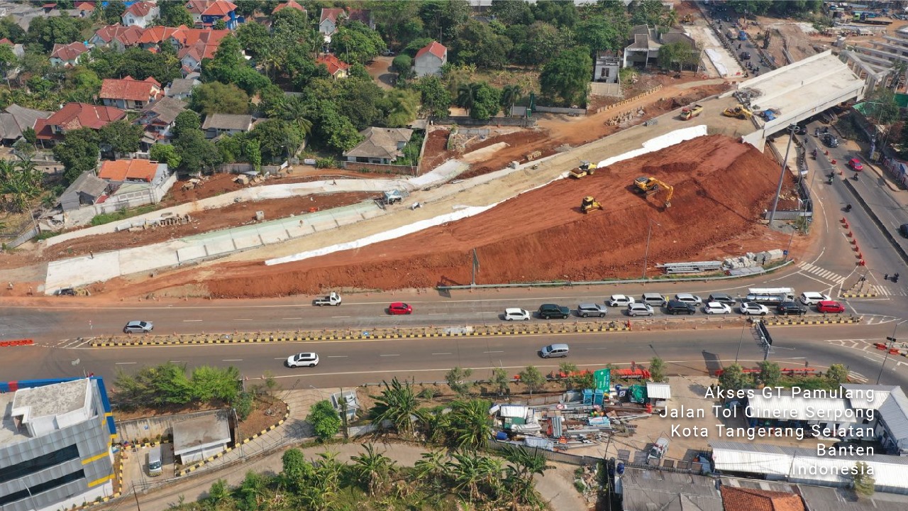 Akses Rigid Rambu Pengalihan Sementara Akses Gerbang Tol Pamulang, Pengguna Jalan Diimbau ...