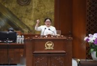 Ketua DPR RI Dr. (H.C) Puan Maharani saat menyampaikan pidato Pembukaan Masa Persidangan III Tahun Sidang 2023-2024 dalam rapat sidang paripurna, Selasa (16/1/2024). Foto: Istimewa