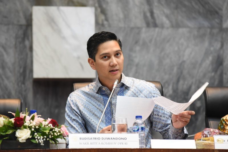 Wakil Ketua Komisi IV DPR RI Budisatrio Djiwandono saat mengisi Seminar Nasional Fraksi Gerindra di Gedung Nusantara, DPR RI, Senayan, Jakarta, / foto ist